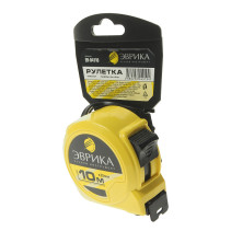 Tape measure ER-04110 10m 20mm YELLOW plastic case, retainer, EUREKA holder/1/72 NEW