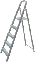 Steel ladder, 5 steps, weight 5.5 kg