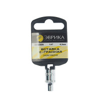 Головка торцевая 4.5мм 1/4" 6-гранная L=30мм (с держателем) ЭВРИКА ER-90202H /1/24