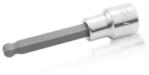 Головка торцевая с шестигранной вставкой HEX 1/2" 8 мм L=100 мм, с шаром TOPTUL BCPA1608