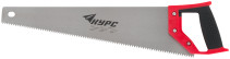 Wood hacksaw, large tempered tooth 5 TRI, 2D sharpening, plastic rubberized handle 450 mm