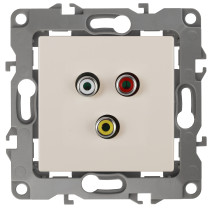 Розетка ЭРА Серия 12 12-3113-02 RCA IP20 слоновая кость
