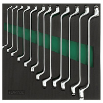 Набор накидных ключей 75° 6-32 мм, 12 пр. в мягком ложементе TOPTUL GVC1202