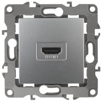 Розетка ЭРА Серия 12 12-3114-03 HDMI IP20 алюминий