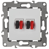 Розетка ЭРА Серия 12 12-3112-01 аудио двойная IP20 белый