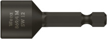 869/4 M end head, with magnet, shank 1/4" E 6.3. 12 x 50 mm
