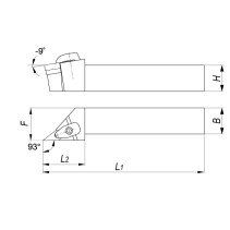 Turning holder DVJNR2020K16 for external turning right
