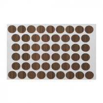 Заглушка самоприлипающая к конфирматам орех (15) AKS (лист-50шт.)