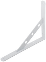 Уголок-кронштейн усиленный белый 250х200 мм