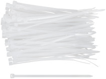 Хомуты нейлоновые для проводов, белые 100 шт., 2,5х100 мм
