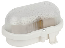 Lamp ERA NBP 01-60-012 with rim Euro plastic / glass IP53 E27 max 60W 185x120x110 oval white