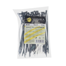 Хомут пластиковый ER-13121 черные 3.0x120мм универсальный (50шт) ЭВРИКА /1/200
