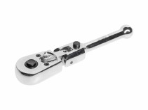 Ключ трещотка 1/4" 45 зубьев 124мм шарнирныйс фиксацией укороченный металлическая рукоятка JTC