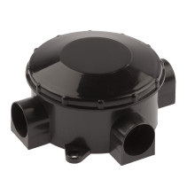 Soldering box ERA KOR-70-35-3- b open installation black 70x35mm three-horn IP42