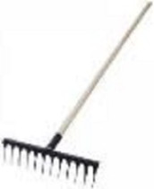 16-tooth twisted GW-16 rake with handle