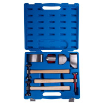 Set of straightening hammers and supports, 7 pieces KING TONY 9CF-307
