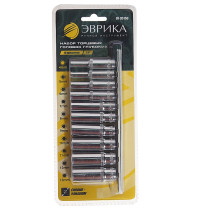 Набор торцевых головок ER-95150 1/4" DR глубоких 4-13мм 10 предметов ЭВРИКА /1/10/50
