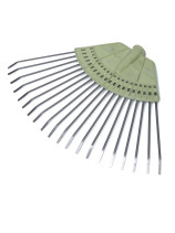 Грабли веерные пластинчатые (20 зубов) б/ч - с пластиковой основой 1,0 х 5мм