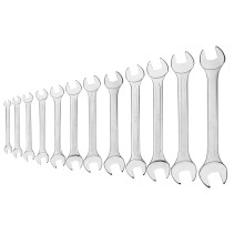 Ключи с открытым зевом, двухсторонние, 6-32 мм, набор 12 шт.