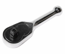 Ключ трещотка 1/4" 45 зубьев 89мм укороченная металлическая рукоятка JTC