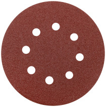 Круги шлифовальные с отверстиями (липучка), алюминий-оксидные, 125 мм, 5 шт. Р 60