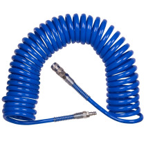 Pneumatic spiral hose 8x12 mm, 10 m, polyurethane, KING TONY fittings 79962-10