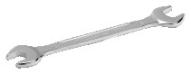 Двусторонний рожковый ключ, 12х14 мм, хромированный