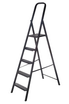 Compact steel stepladder, 5 steps, weight 6.25 kg