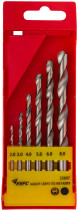 Set of polished metal HSS drills, 6 pcs. (2-3-4-5-6-8 mm)