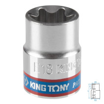 Головка торцевая TORX Е-стандарт 3/8", E18, L = 28 мм KING TONY 337518M