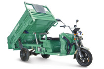 Cargo electric tricycle Rutrike D5 1700 hydraulics (60V1200W), dark green