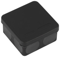 Распаячная коробка ЭРА KOR-80-80-40-9g-2MP-B двухкомпонентная HF стойкая к УФ 80х80х40мм черная прямой монтаж IP67