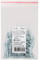 Винт с потайной головкой с полной резьбой оцинкованный DIN 965 3х35 (фасовка 100 шт)