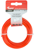 Fishing line for garden trimmers "Round" 2.4 mm x 15 m