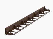 Garden border 1000 mm height 58 mm brown 1 piece