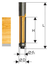 Фреза кромочная прямая ф12,7х25мм хв 8мм, арт. 10651