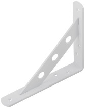 Уголок-кронштейн усиленный белый 150х125 мм