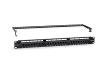 Патч-панель 19" (1U) Ripo, 24 порта RJ-45, категория 6A, Dual IDC, с LED-подсветкой