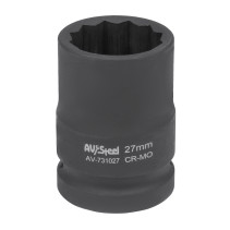 Головка ударная 3/4" 12-гранная 27мм "AV Steel" AV-731027
