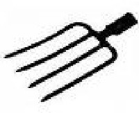 4-horned welded garden forks, 10 square