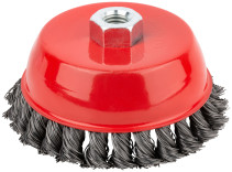 Cup plate, nut M14, steel twisted wire 125 mm