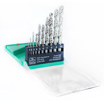 Set of drills f 1-10mm R6M5 10 pcs (pitch 1 mm) in a plastic case Beltools