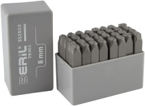 A set of Cyrillic letter stamps 8mm (steel) BERIL