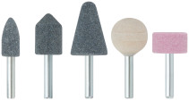 Abrasive balls for metal, 5 pcs., shank 6 mm