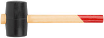 Rubber mallet, wooden handle 55 mm ( 400 gr )