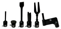 Комплект выколоток для Динамической кувалды (6 шт: зауженная 9 мм, грибок 45 мм, лопатка, прямая плоская, вилка, разноосная)