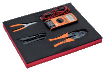 Fit&Go Набор инструментов для работы с кабелем/мультиметр в ложементе, 4 предмета