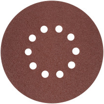 Круги шлифовальные с отверстиями (липучка), алюминий-оксидные, 225 мм, 5 шт. Р 36