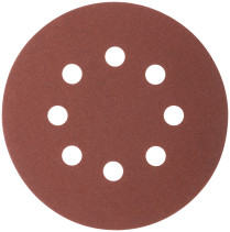 Круги абразивные шлифовальные перфорированные на ворсовой основе под "липучку" (Р150, 125 мм, 5шт.), CUTOP Profi