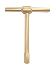 The key is hexagonal with a T-shaped handle. 4*90*100 intrinsically safe alloy AlCu 167C-4, HORTZ
